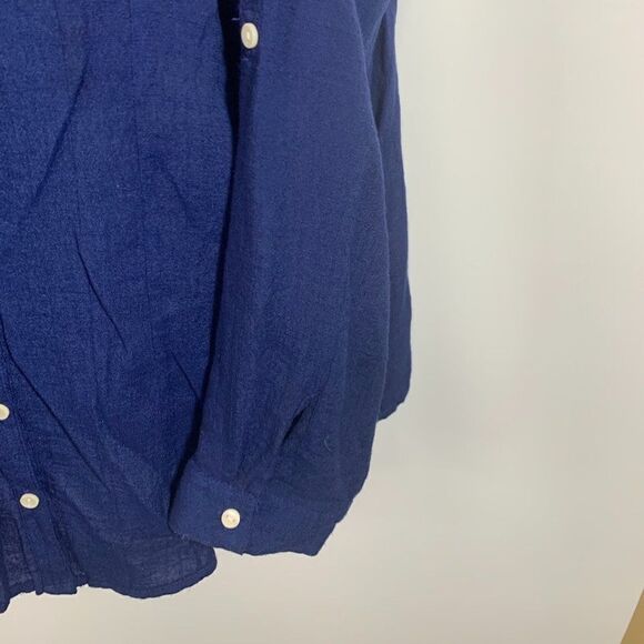 New Directions Weekend Long Sleeve V Neck Button Down Shirt - Picture 3 of 8